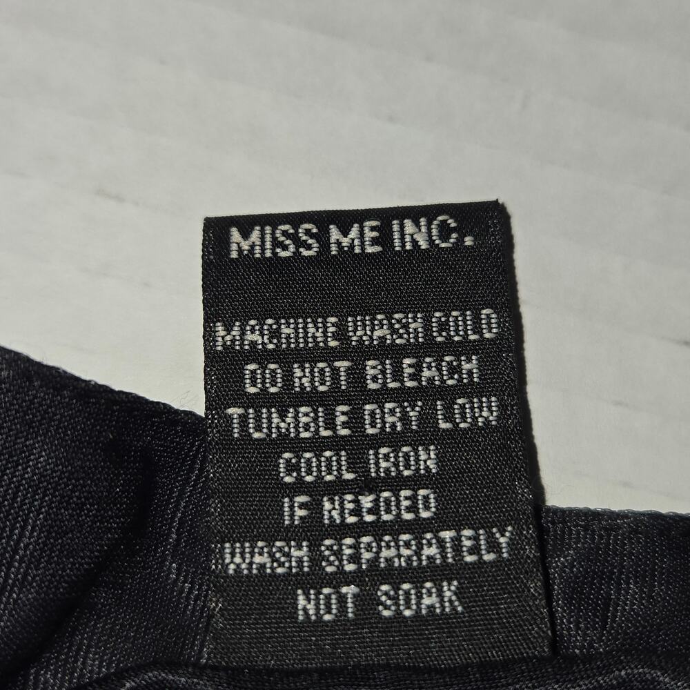 Miss Me Black Zip‎ Front Lightweight Jacket L Utility Casual Streetwear Everyday - Picture 8 of 8
